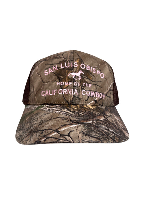 San Luis Obispo California Cowboy Camo Trucker Hat