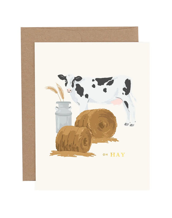 Oh Hay Everyday Cow Greeting Card