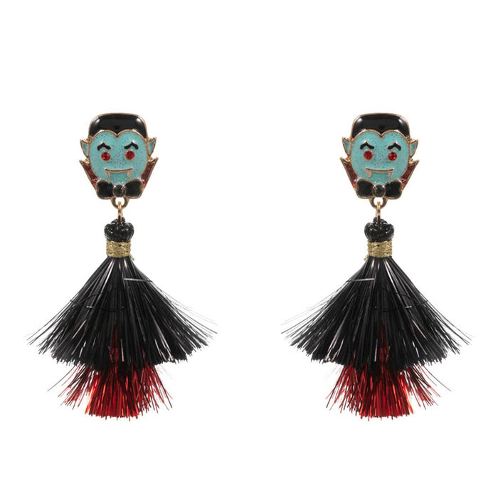 Halloween Characters w Tassel Post Earring