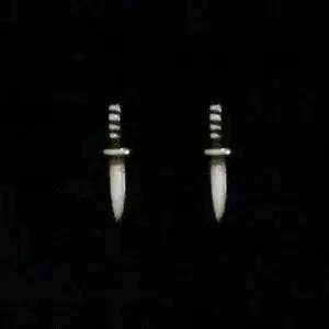 Sterling Silver Knife Post Earrings