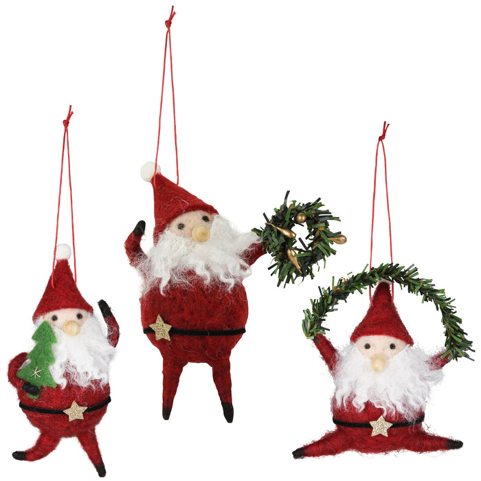 Dancing Santa Felt Ornament