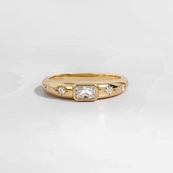 Baguette Starburst Ring