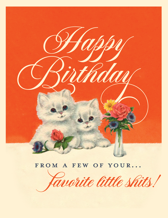 LITTLE SHITS! Kitten Card