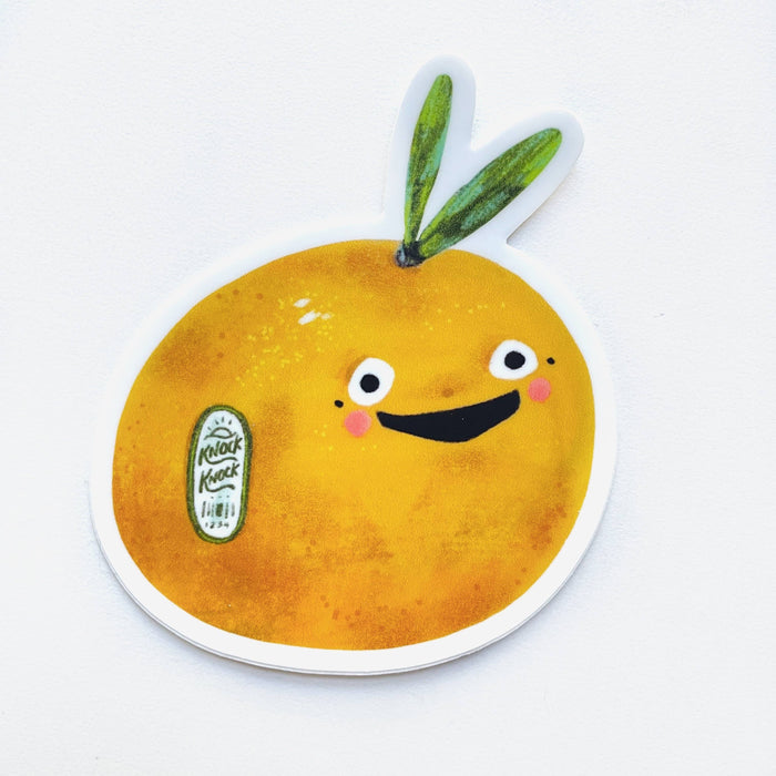 Orange Ya Glad Vinyl Fruit Sticker