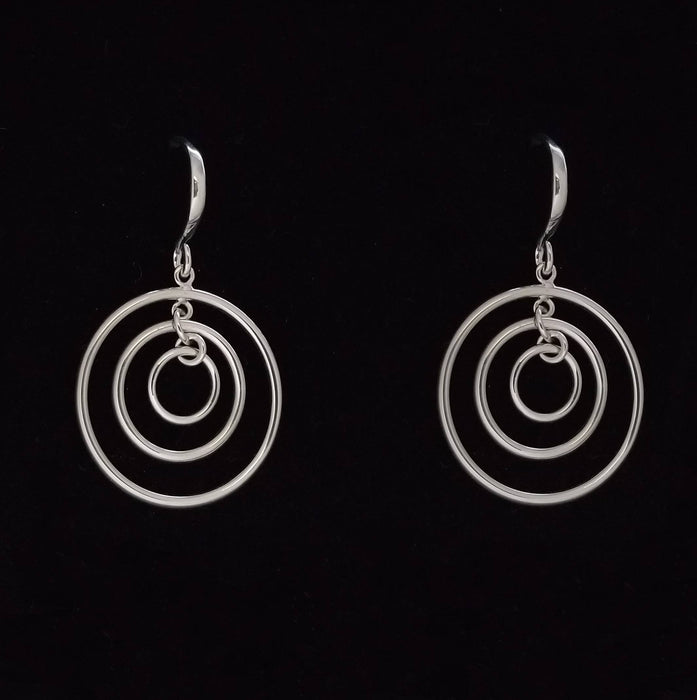 Sterling Silver Ecliptic Dangle Earrings