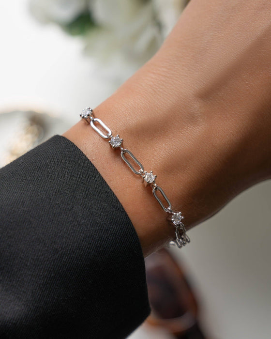 Link & CZ Bracelet