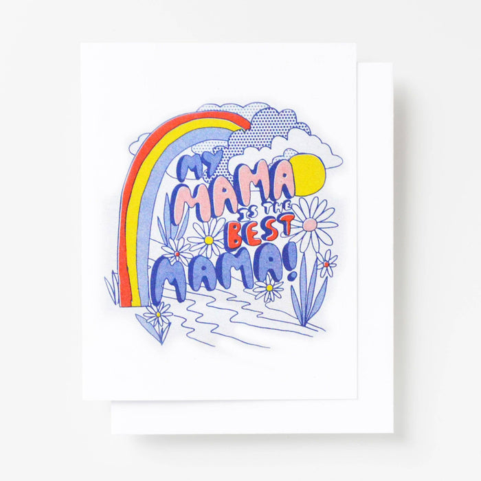 Best Mom Risograph Card - Mother's Day Greeting Card