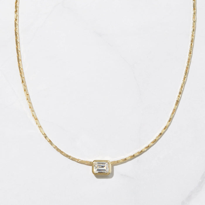 Baguette Bezel Statement Necklace