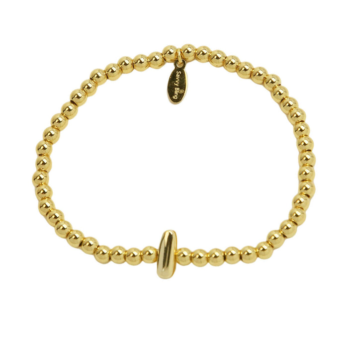 Initial Bubble Bracelet Gold Filled