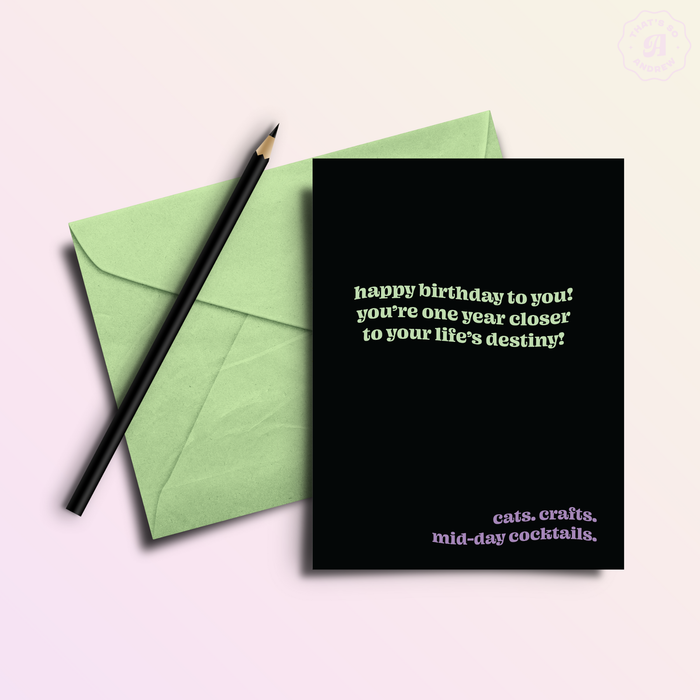 Old Lady Destiny | Funny Birthday Greeting Card