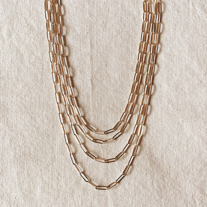 18k Gold Filled Paperclip Chain