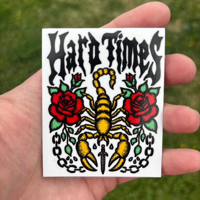 Hard times sticker