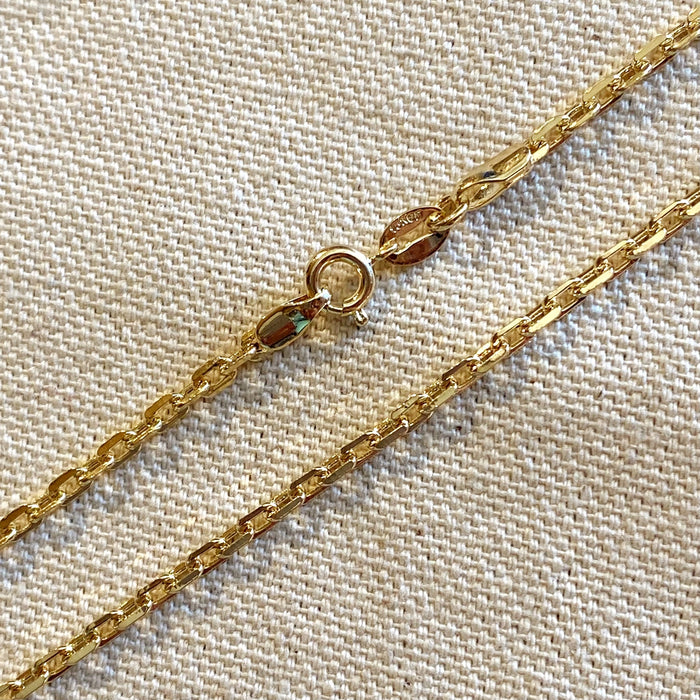18k Gold Filled DC Curb LinkChain