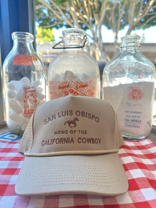 San Luis Obispo California Cowboy Trucker Hat