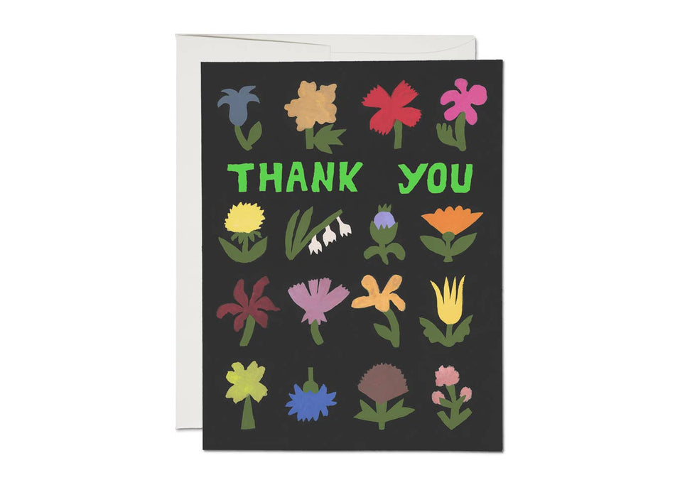 Little Flowers thank you greeting card