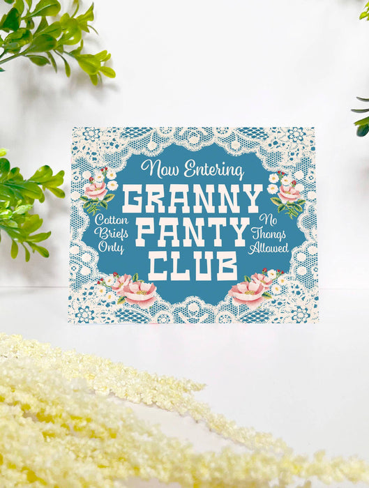 Granny Panty Club - Funny Birthday New Mom Friendship Card