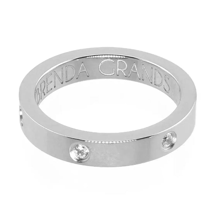 Waterproof Gold Tennis Ring Band