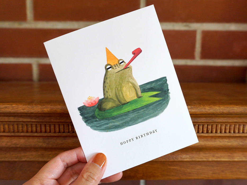 Hoppy Birthday Party Frog Greeting Card
