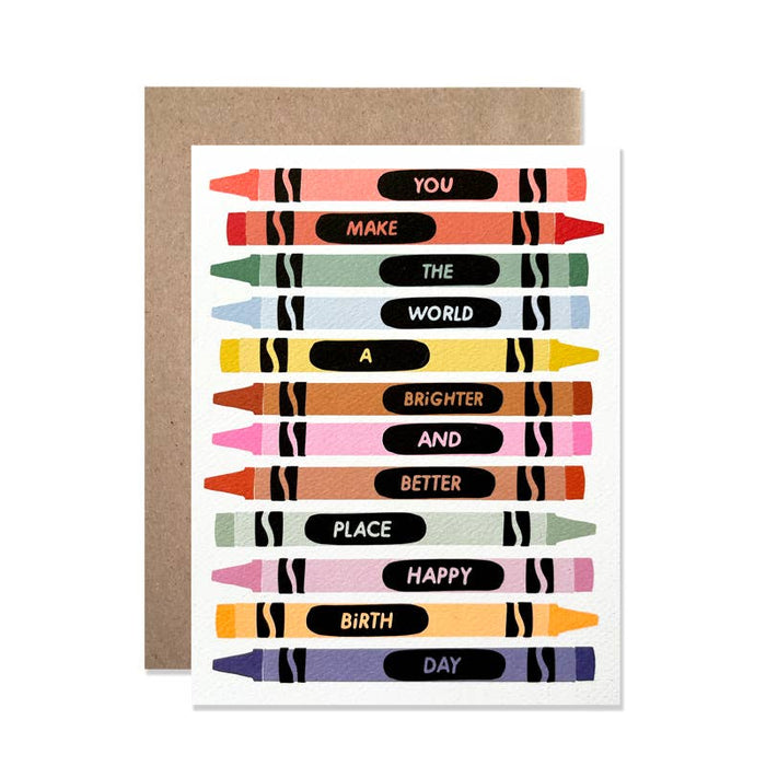 Crayons Birthday Card