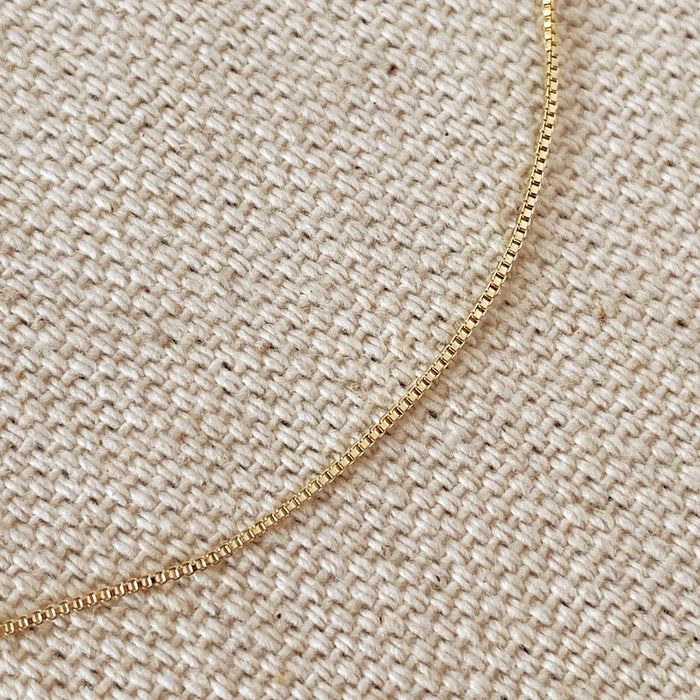 18k Gold Filled 0.5mm Box Chain Bracelet