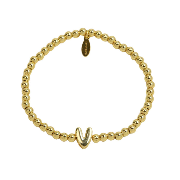 Initial Bubble Bracelet Gold Filled