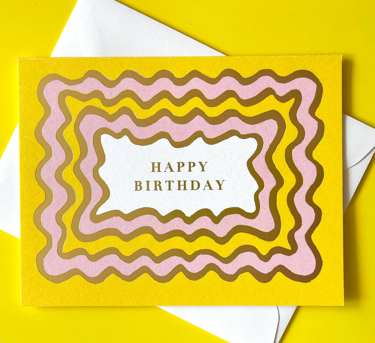 Scallop Pattern Birthday Card
