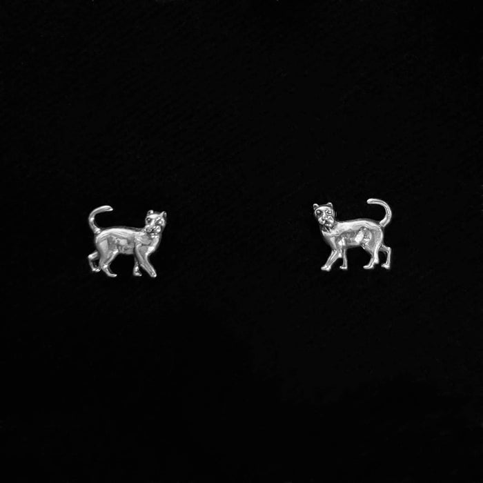 Sterling Silver Cat Earrings