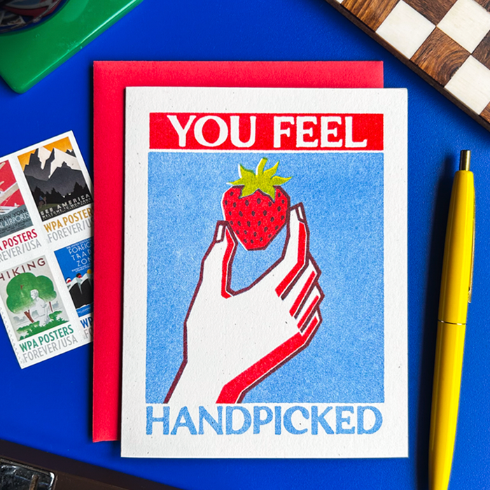 You Feel Handpicked - Risograph Card