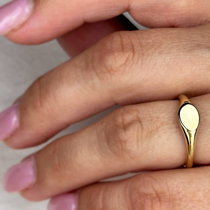 18k Gold Filled Signet Ring