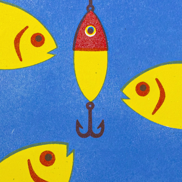 Happy Fishin' Birthday - Risograph Card