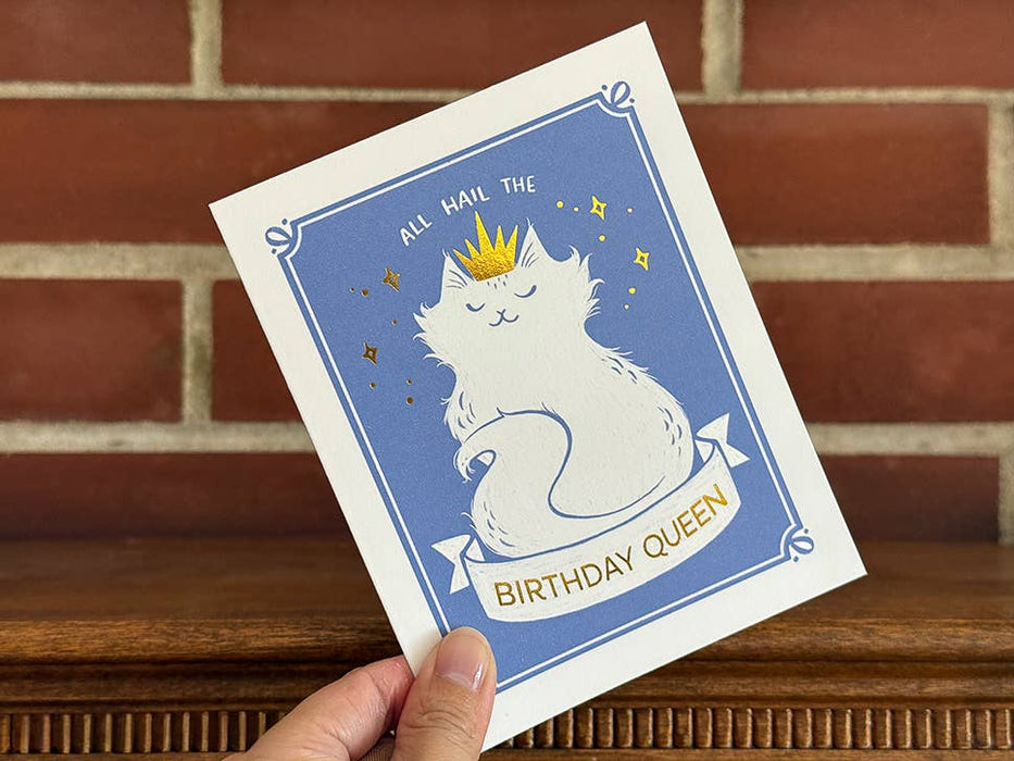 Birthday Queen Gold Foiled Greeting Card
