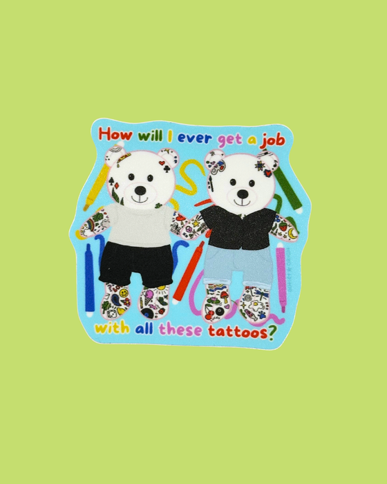 Tattoo Doodle Bears Sticker