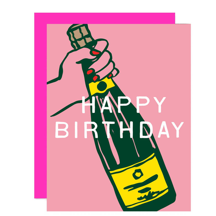 Champagne Birthday Card