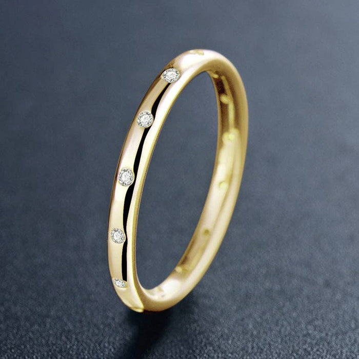 Dainty Minimalist Stacking Band Ring in 925 Sterling Silver
