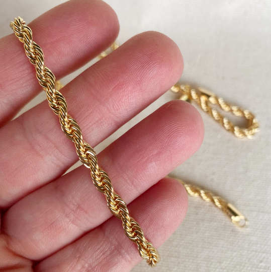 18k Gold Filled Rope Chain In 4.0mm Thickness Gold Chain Com