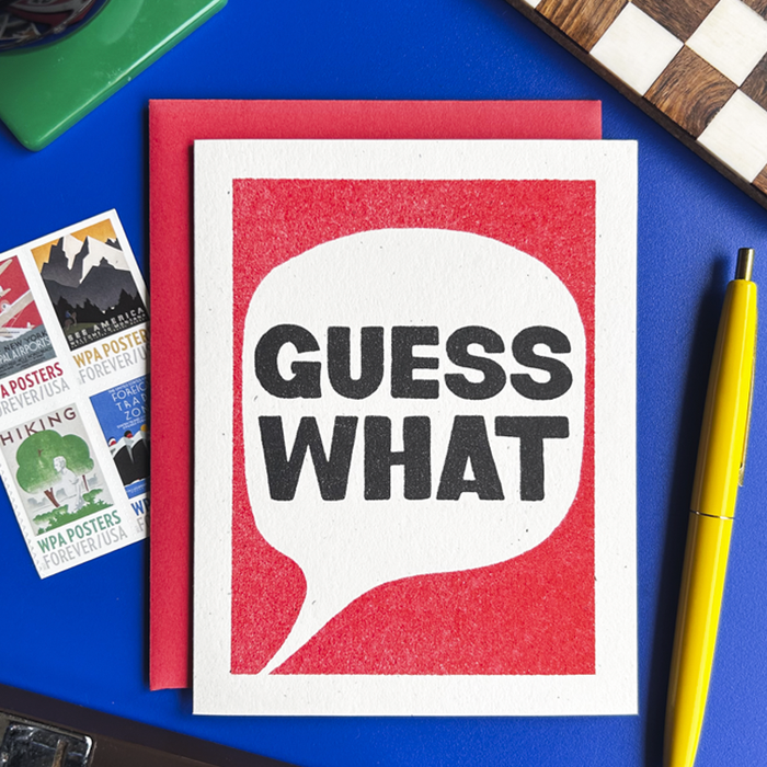 Guess What - Risograph Card