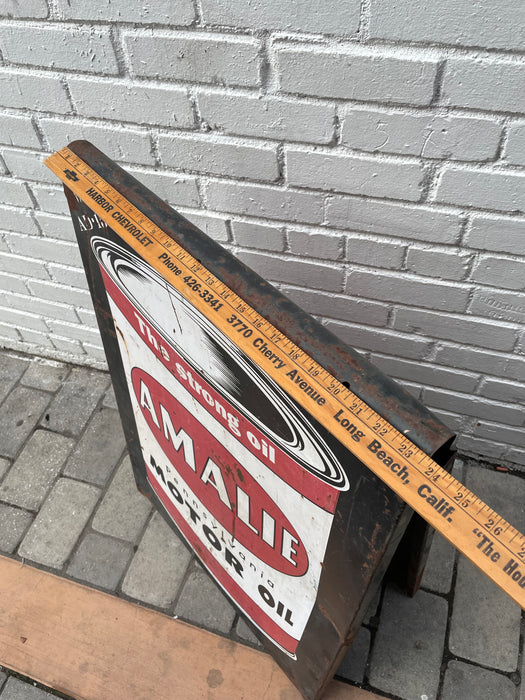 AMALIE Sandwich Board Motor Oil Sign Original Rare 50s - Instore Pickup Only