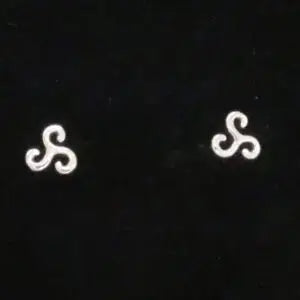 Sterling Silver Triskelion Stud Earring