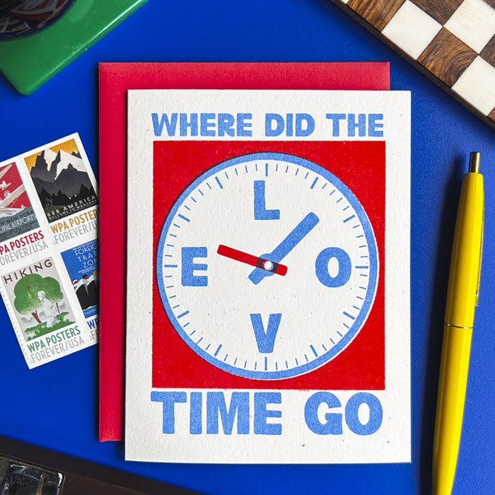 Where Did The Time Go - Risograph Card