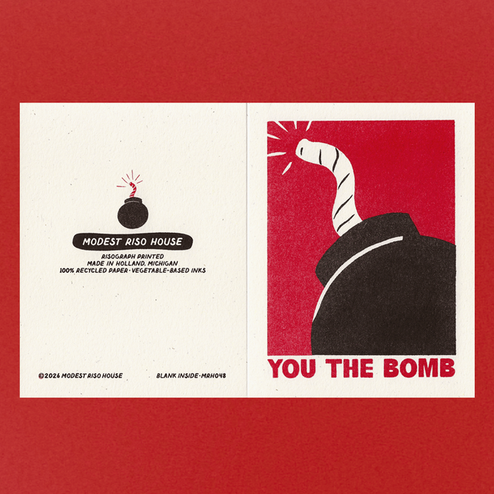 You the B o m b - Risograph Card