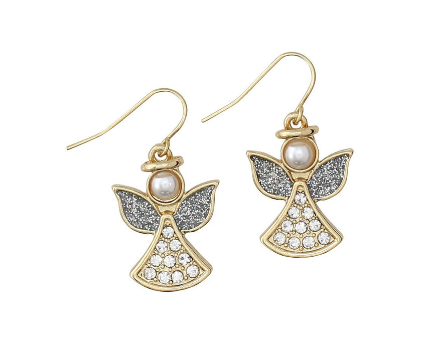 Pearl Angel Earrings