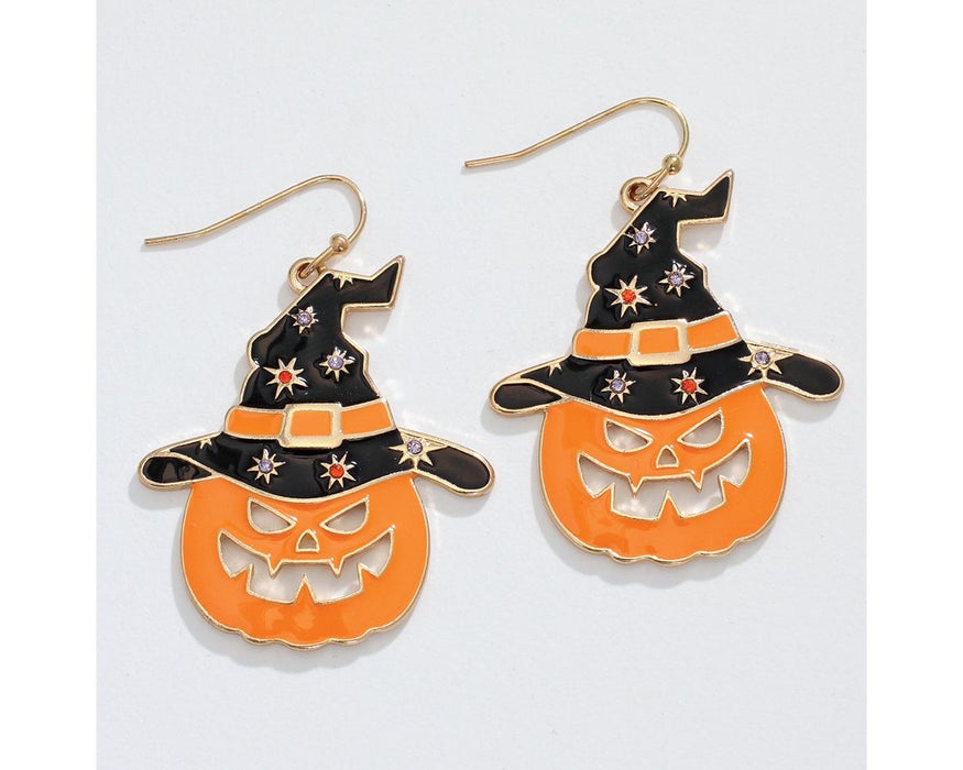 Jack-O-Lanterns w/ Hats Earrings