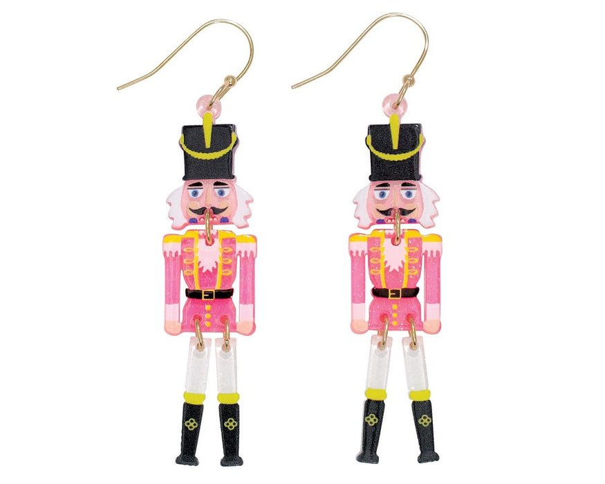 Trendy Pink Nutcracker Earrings