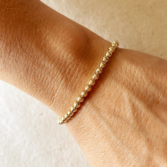 18k Gold Filled Beaded Bracelet