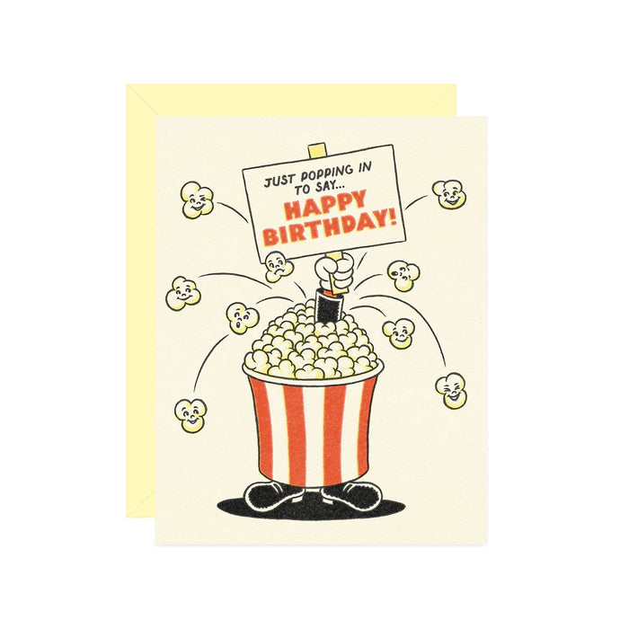 Popcorn Birthday Card