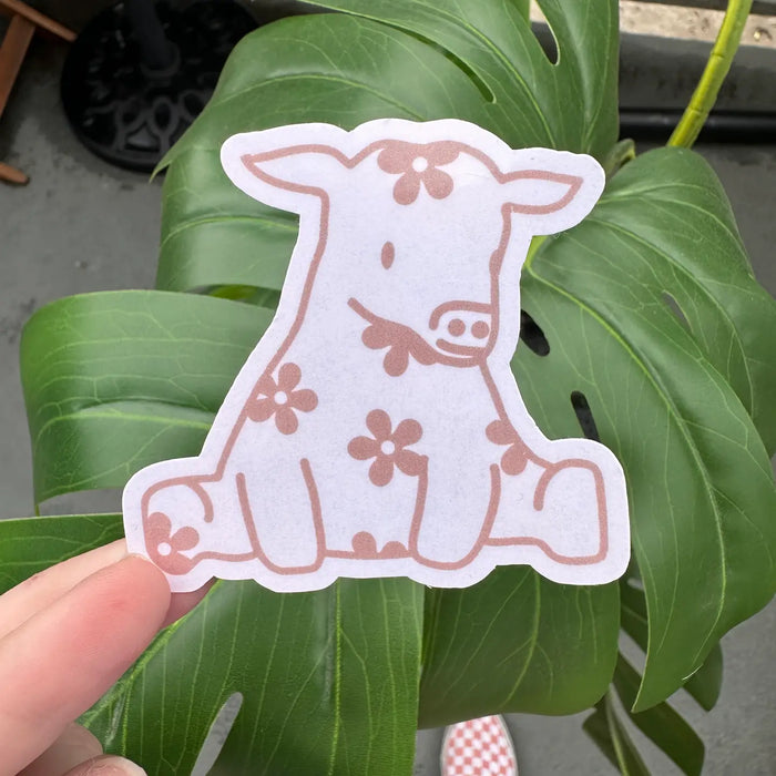 Brown Cow Sticker