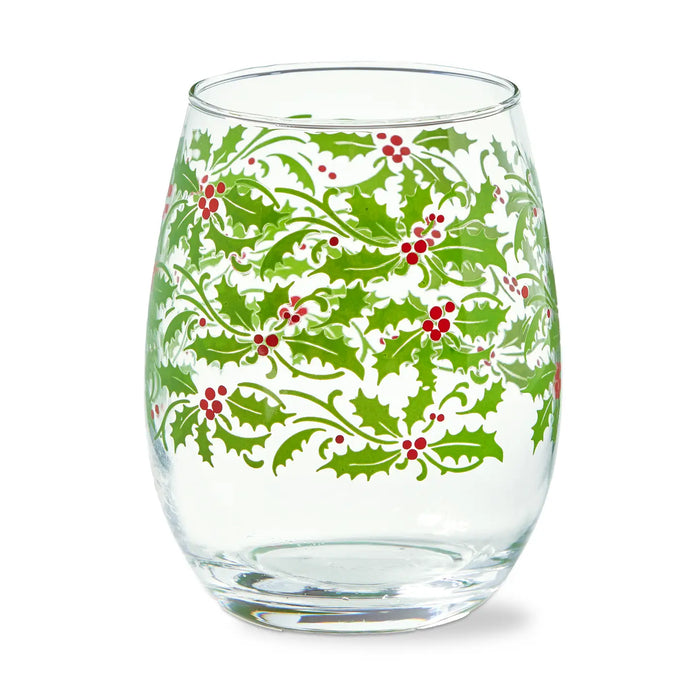 Christmastime Stemless Wine Glass