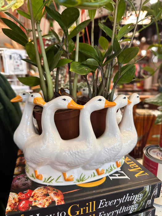 Vintage Gaggle of Geese Planter