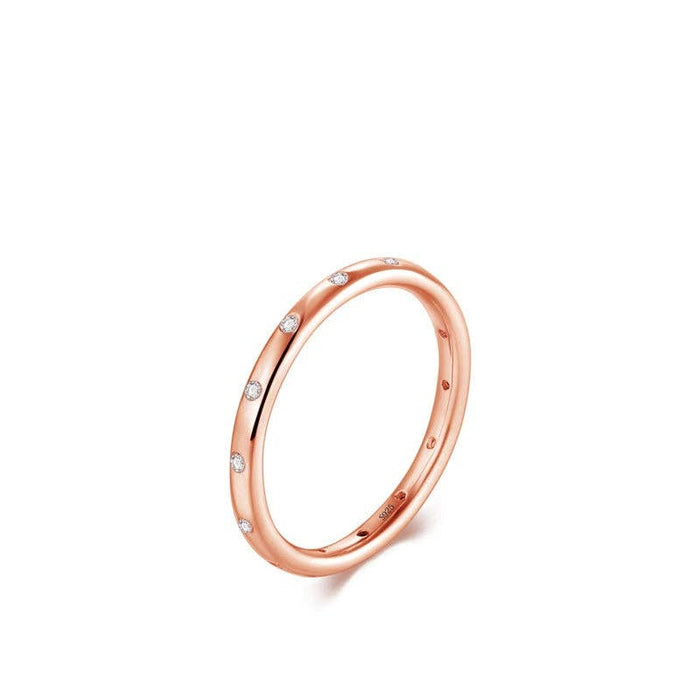 Dainty Minimalist Stacking Band Ring in 925 Sterling Silver