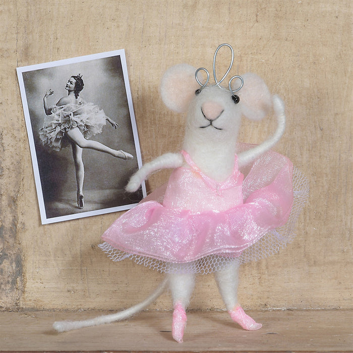 Ballerina Mouse Ornament